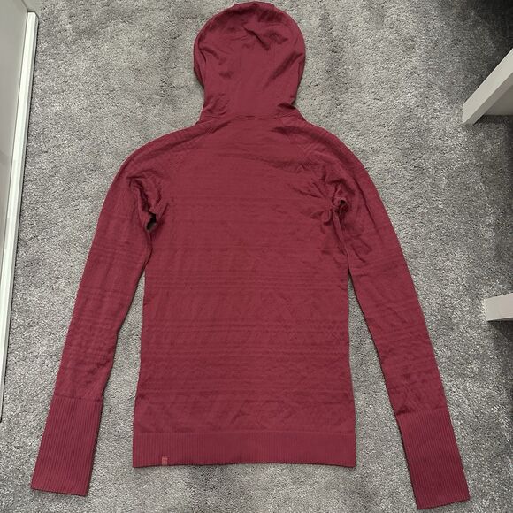 Lululemon Rest Less Hoodie 6 Textured Pullover Pink Body Skimming Running Gym - Picture 6 of 12
